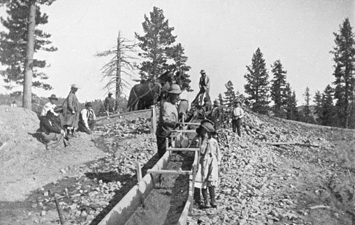 Placer mining water line
