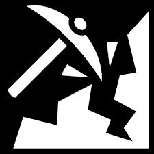 an icon of a pickaxe striking 